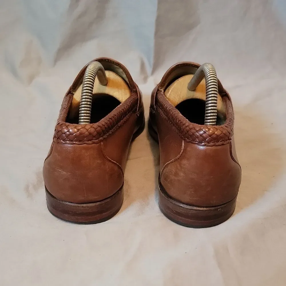 Allen Edmonds Brown Leather Tassel Loafers 8 EEE Maxfield